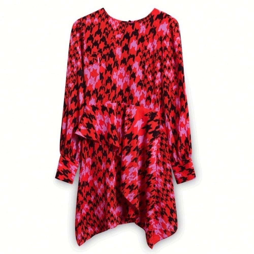 Topshop Houndstooth Patterned Dress - Picture 3 of 11